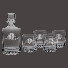 850mL Round Decanter Set